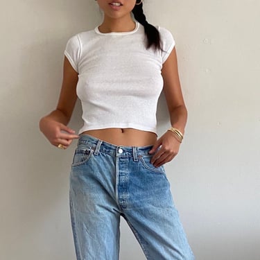 80s Levis 501 soft faded jeans / vintage Levis 501 baggy worn high waisted button fly Levis 501 jeans USA | 34 x 31 