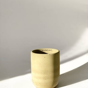 Soja Brooklyn - Sunday Wooden Wick Candle | Cement Vessel