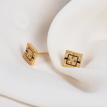 Love Letter Cube Stud Earrings