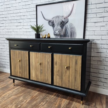 Item #278 Customizable Solid Maple vintage sideboard / credenza 