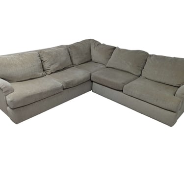 Light Tan Down Feather Filled 2pc Sectional