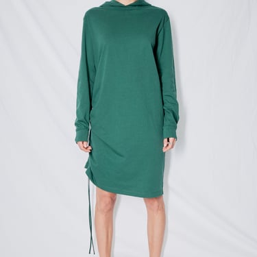 Green Jersey Hood Shirt Dress