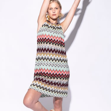 MISSONI Rainbow Chevron Shift Dress (Sz. 46)