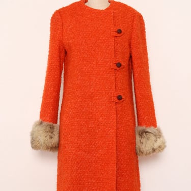 Tangerine Textured Weave Coat S/M