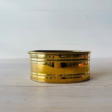 Hosely Brass Planter Made in India 6" Length 
