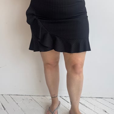 Vintage - Pinstripe Mini Skirt (1X)