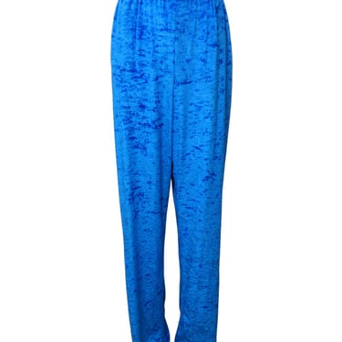 BALENCIAGA- 2019 Blue Velveteen Pants, Size-6