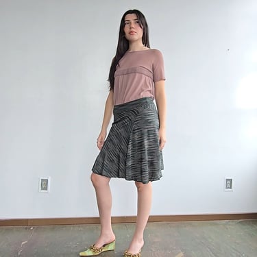 Missoni Green Flared Knit Skirt