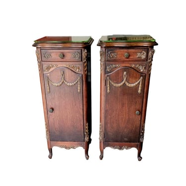 Pair Adams Style Antique Nightstands 