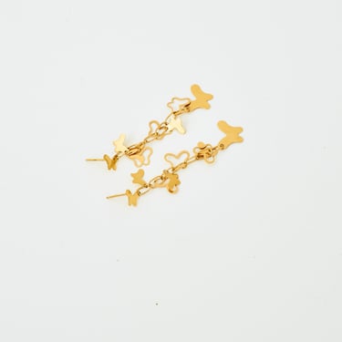 18K Gold Butterfly Earrings