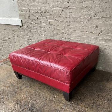 Leather Ottoman