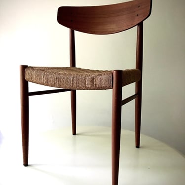 Rare Set of 6 Dining Chair Mid Century Modern Vintage Lounge Danish Denmark Teak Paper Cord 