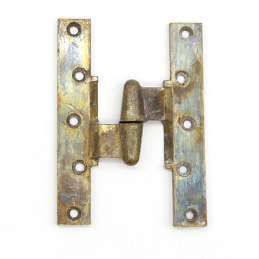 Vintage 7 x 5 Cast Brass Yale Olive Door Hinge