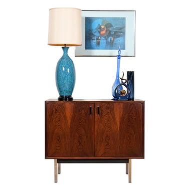 American Modernist 36″ Rosewood Cabinet w. Chrome Legs #2