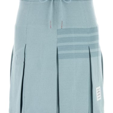 Thom Browne Woman Light Blue Cotton Skirt