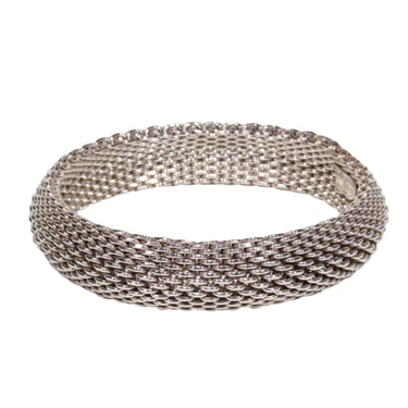 Tiffany &amp; Co. - Sterling Silver Somerset Mesh Weave Bangle Bracelet
