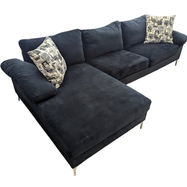 Black L-Shaped Sectional w/ Chaise