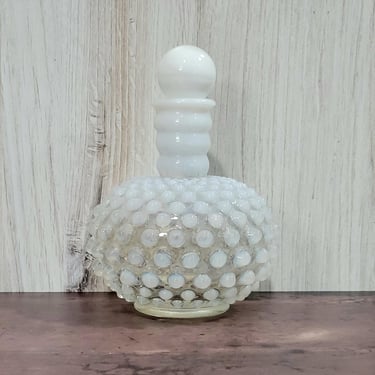 Wrisley Hobnail Cologne Perfume Bottle, Fenton Glass Perfume Bottle 