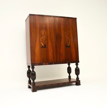 Swedish Vintage Inlaid Rosewood Cabinet