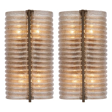 Murano Glass Ribbed Sconces