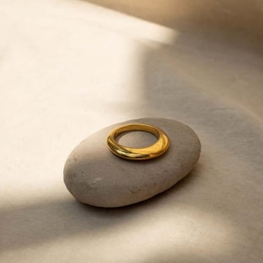 Adorn Disc Ring - Gold Vermeil