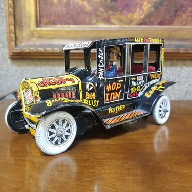 Antique Marx Toys Key-Wind Tin Lithograph "Jalopy" Toy Car with Box 