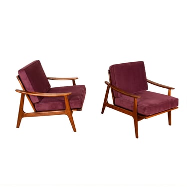 Pair, Danish Modern Teak Lounge | Club | Easy Chairs