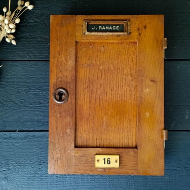 French Vintage Wooden Door 16 from an old Building Mailbox 
