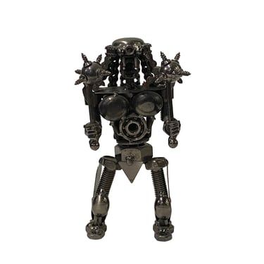 Pewter Nickel Color Metal Mechanic Robot Display Art Figure ws2029E 