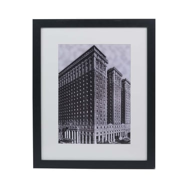 Framed Matted Black & White Photo of Hotel Pennsylvania