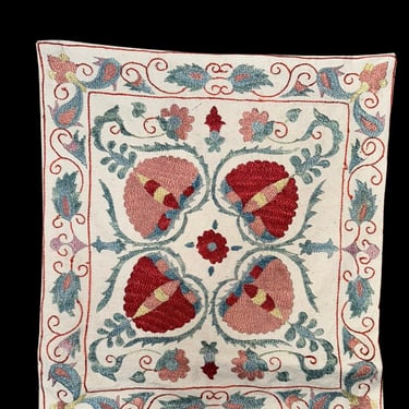 Suzani Embroidered Pillow Cover