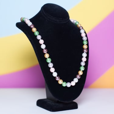 Vintage 1960s Multi-Color Pearl Necklace 