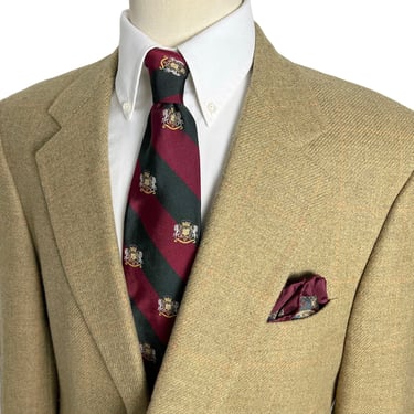 Vintage BROOKS BROTHERS Wool Flannel Sport Coat ~ size 44 to 46 ~ Plaid / Check ~ jacket / blazer ~ Preppy / Ivy / Trad ~ 