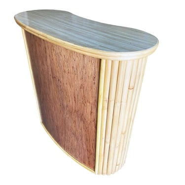 Restored Vertically Stacked Curved Stacked Dry Rattan Bar | Harvey's on ...