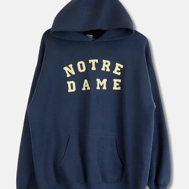 Vintage Notre Dame Jan Sport Hoodie Sz L