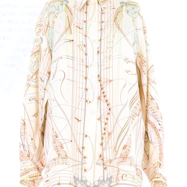 Hermes La Musique des Spheres Silk Blouse