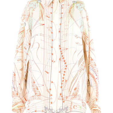 Hermes La Musique des Spheres Silk Blouse