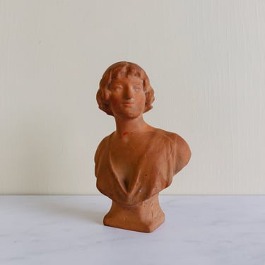 vintage french terracotta bust