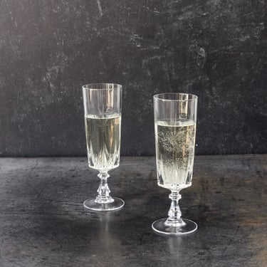 Pair of Crystal Champagne Flutes