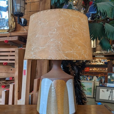 Vintage 1960s David Lressy Flame Glaze Lamp 10 x 27