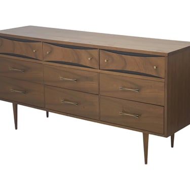 Free Shipping Within Continental US - Vintage Mid Century Modern Dresser Dovetail Drawers Cabinet Storage 