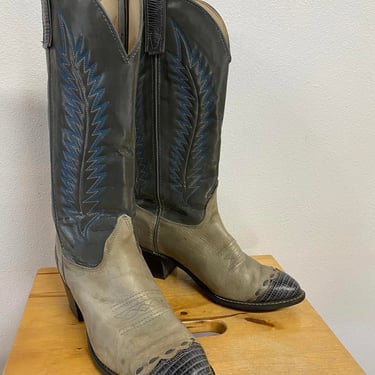 Vintage 1970s TONY LAMA Cowboy Boots ~ men's 9 1/2 D