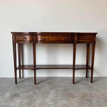 Vintage Drexel Heritage Serpentine Front Console Table 