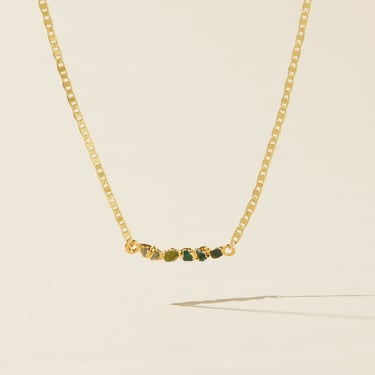 ombre necklace, green stone pendant, unique gemstone necklace, raw peridot jewelry, raw emerald necklace, green tourmaline pendant 