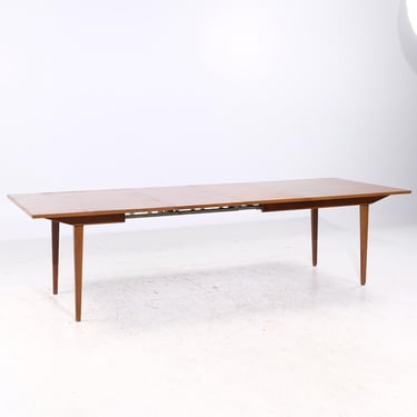 George Nelson for Herman Miller Mid Century Walnut Hidden Leaf Dining Table - mcm 