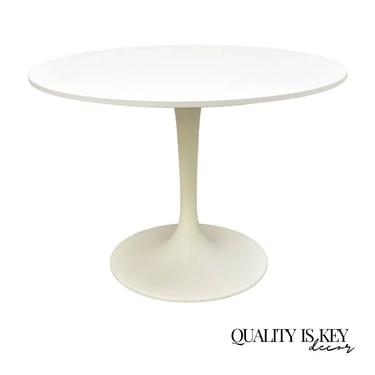 Vintage 1999 Ikea Docksta 13040 41&quot; Round White Tulip Base Dining Table