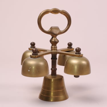 Vintage Brass Church Handbells 
