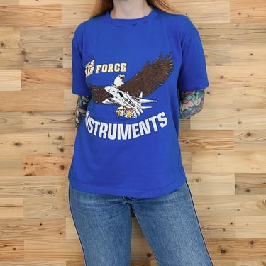 80's Vintage U.S. Air Force Instruments Eagle Tee Shirt T-Shirt 