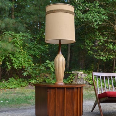 Mid Century Lamp 40" tall with original shade 