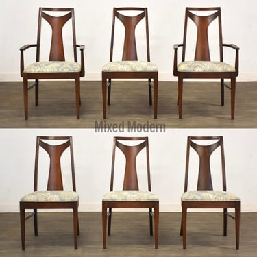 Kent Coffey Perspecta Walnut Dining Chairs - Set of 6 